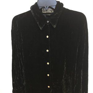 Crushed velvet blouse - silk/rayon blend